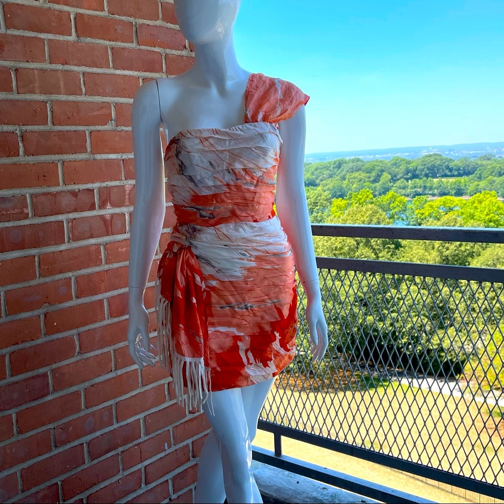 LEYENDECKER Rebellion Ebb & Flow Dress - Orange (Size 6)